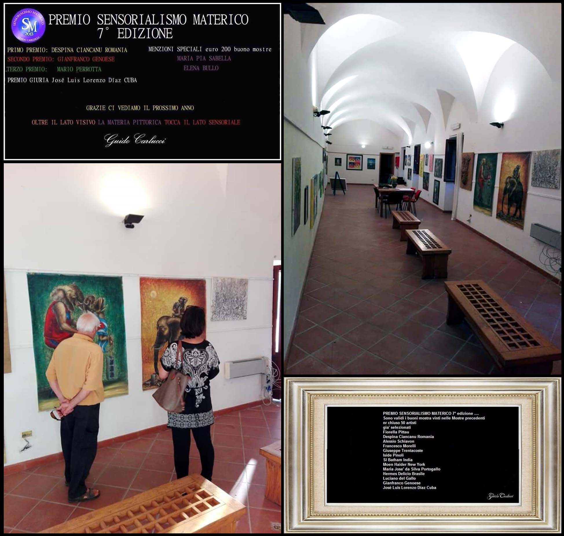 PREMIO GIURIA 7 edizione sensorialismo materico