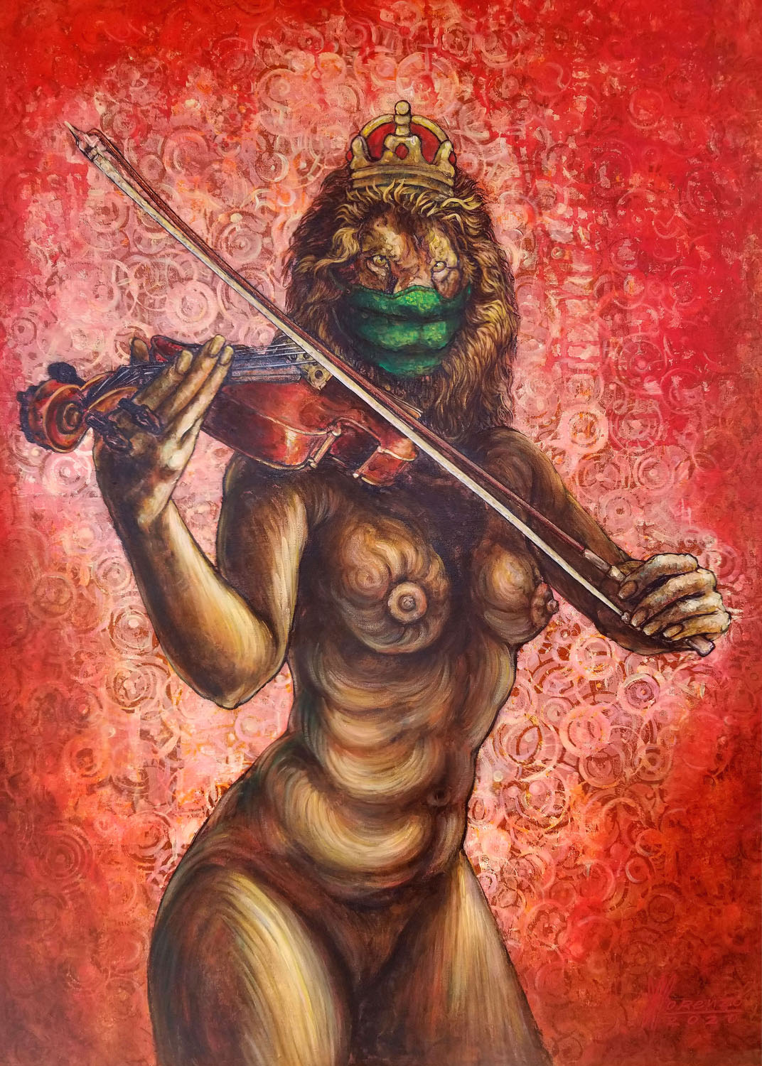 otra con violin, de la serie aislamiento.